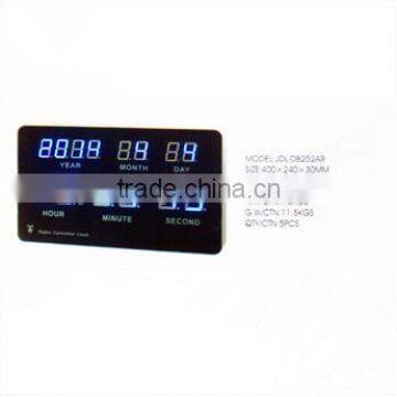 Indoor LED Digital Wall Time Calendar Clock/ Radio Control Function Available for Germany and Netherland