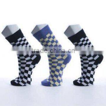 men's fishion grid cotton socks