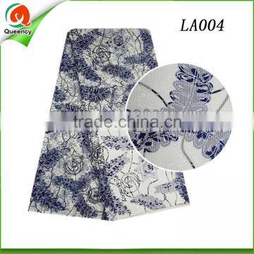 china wholesale lace fabric textile with wax printed lace design in guangzhou