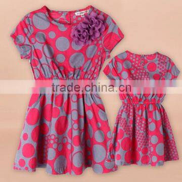 New Style Modern Girls Dress cotton Baby Dress Cute Girls Clothes Kids short Sleeve Dresses