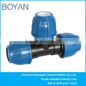 BOYAN PP compression quick pipe fittings equal tee