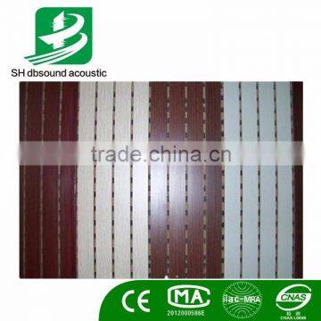 Noise Barrier Panel For Recording Room Grooved Wooden Decorative Acoustic Ceiling Tiles