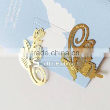 High end metal etching bookmark souvenir