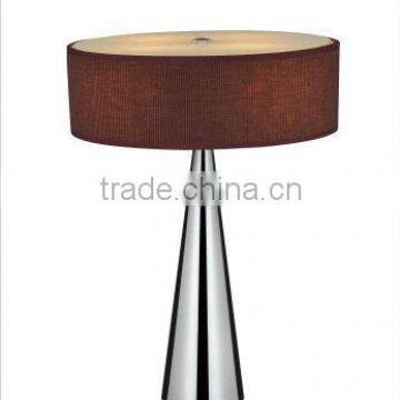2015 Chrome base modern Table Lamp with base switch wine red fabric shade elegance MT2263