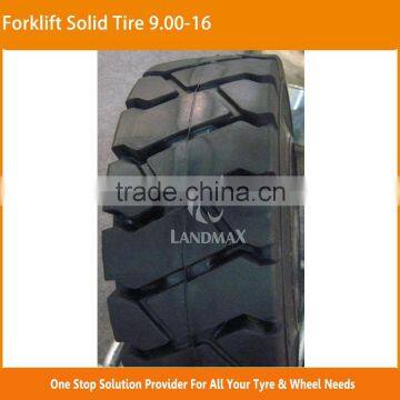 Standard Black 9.00-16 Solid Forklift Tire