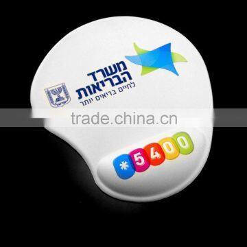 Best Promotional OEM custom design logo Mouse Pad with silicone Gel wrist rest support