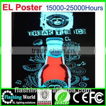 High brightness EL Poster,Lighting Poster,EL Lighting Poster