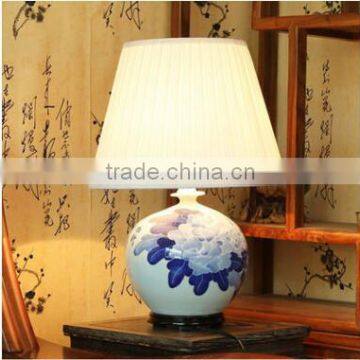 Blue and White Ceramic Vase Pony Flower Painting Chinese Bedside Table Lamps Quality Choice