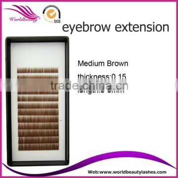 silky mink lashes medium brown eyebrow extensions