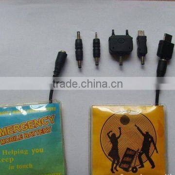 mobile phone emergency charger ,lithium button cell charger,