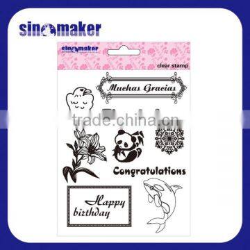 fancy customized designs clear stamp children play stamp set