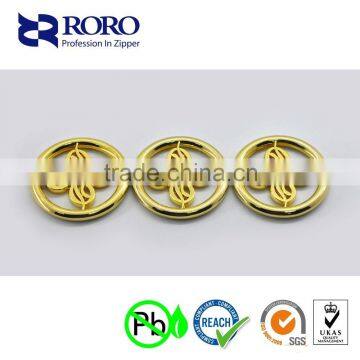 RORO14120907 Gold Round Tag for Bag and Luggage