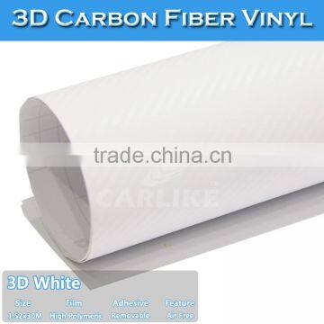 White High Quality Fashion Carbon Fiber Vinyl Roll