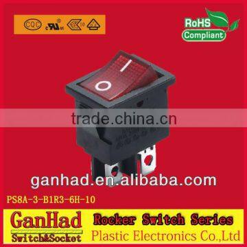 Single Pole 6 pins rocker switch