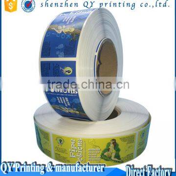 wrap around label,shrink wrap bottle labels,plastic shrink wrap bottle labels