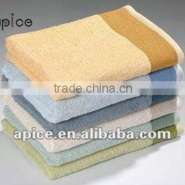 home towel set satin jacquard high quality Chistmas gift 100%cotton bath towel