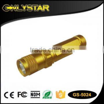 Onlystar GS-5024 useful mini popular aluminum 0.5w torch pocket light promotional led keychain flashlights