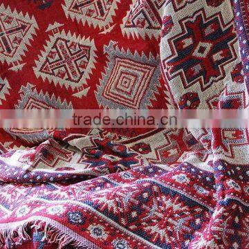 Boucle Throw Blanket French Tapestry Jacquard Woven Blanket