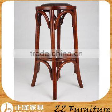 French High Seat Wooden Bar Chair