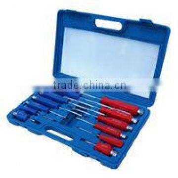 Go-through screwdriver set, magnetized tips, 12pcs