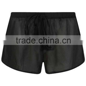 Chiffon Beach Shorts With Tassel Trim