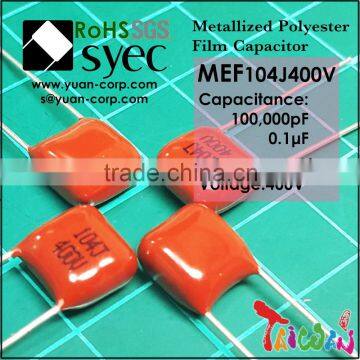 CL21 MEF Metallized Polyester Film Capacitor 104J 400V Capacitor photo-4
