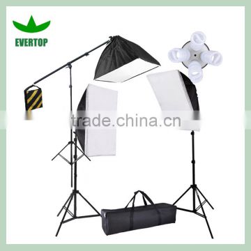 TS-SLK03 Photography video 3 softbox continuous light studio lighting & boom kit