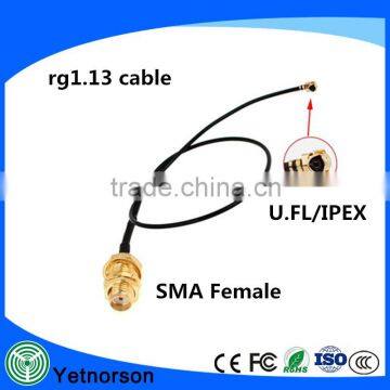 factory supply rf coaxial cable with RG 1.13 cable and SMA connector rf jumper cable adaptor