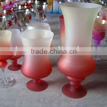 Colored Glass Candleholder