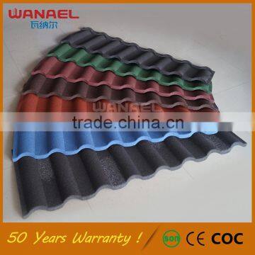 50 years life-span Wanael Nolan Blue House Glazed Heat Proof Chinese Cheap Roof Tiles