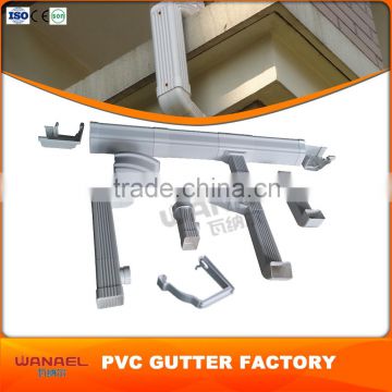 100% new material Wanael Plastic PVC Roof Rain Vinyl Gutter