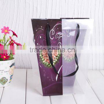 plastic happy teacher's day pp flower bag