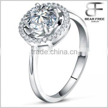 Beautiful life Women's 1 carat big Cubic Zirconia 925 Sterling silver Wedding engagement ring