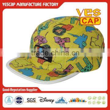 custom animal print 5 panel hat cap wholesale/children cap