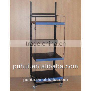 4 tier floor standing lubricant display rack for garage