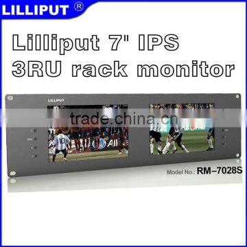 7 inch 3ru rack mount monitor for TV shooting