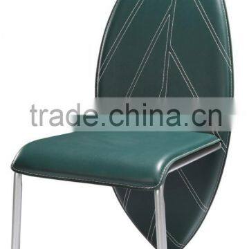 Z636 Hot-sale Green Faux Leather Bow-shaped Modern Furniture Dining Chair