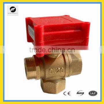 CWX-1.0 3 way mini electric motor brass ball valve T flow 24v 220v