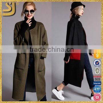 Classic ladies winter cashmere wool long coat, fashion woman winter coat                        
                                                                                Supplier's Choice