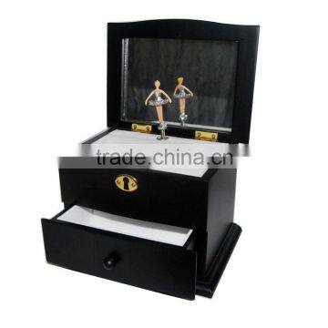 China Everbright mirrored lacquer black jewelry box