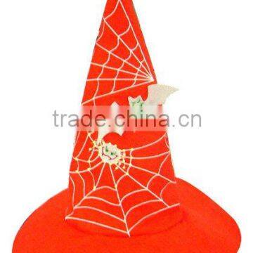 charming optical fiber flashing embroidery decoration halloween peaked hat(5)