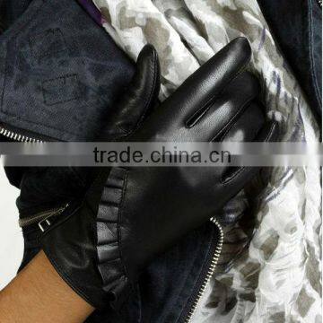 2016 wholesale women's leather car drving gloves