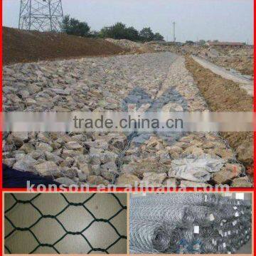 woven stone gabion basket