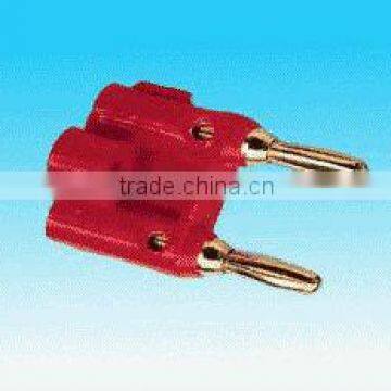 4mm dual gold banana plug male connector