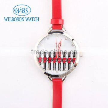 Water Resistant PU Leather Band Cheap Custom Logo Watch