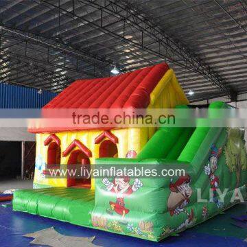 Most Popular and Super Attractive Inflatable bouncy castle with slide ,inflable bouner/inflatable combo