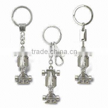 Racing Car Novelty Keychain, Customized Logos are Accepted