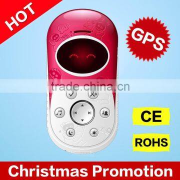 Slim design kid blue/Red SOS gps tracker phone