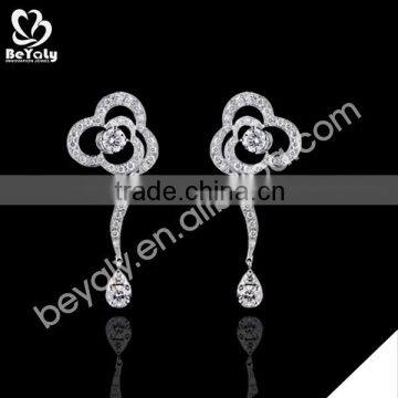 hot sale high quality sterling silver letter earring