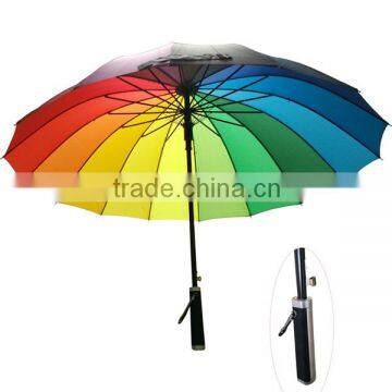 23" *16K Straight Umbrella With Good Quality, Rainbow Umbrella, Gift Umbrella